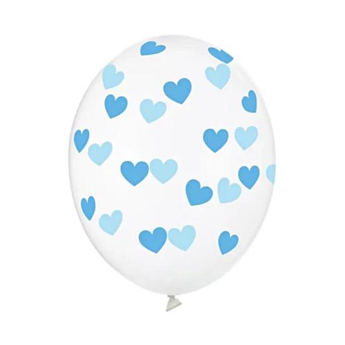 Ballonnenmix_Transparant_met_Blauwe_Hartjes____6st_1