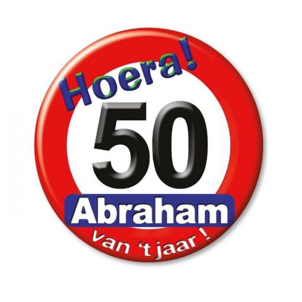 Button_50_jaar_Abraham_Verkeersbord