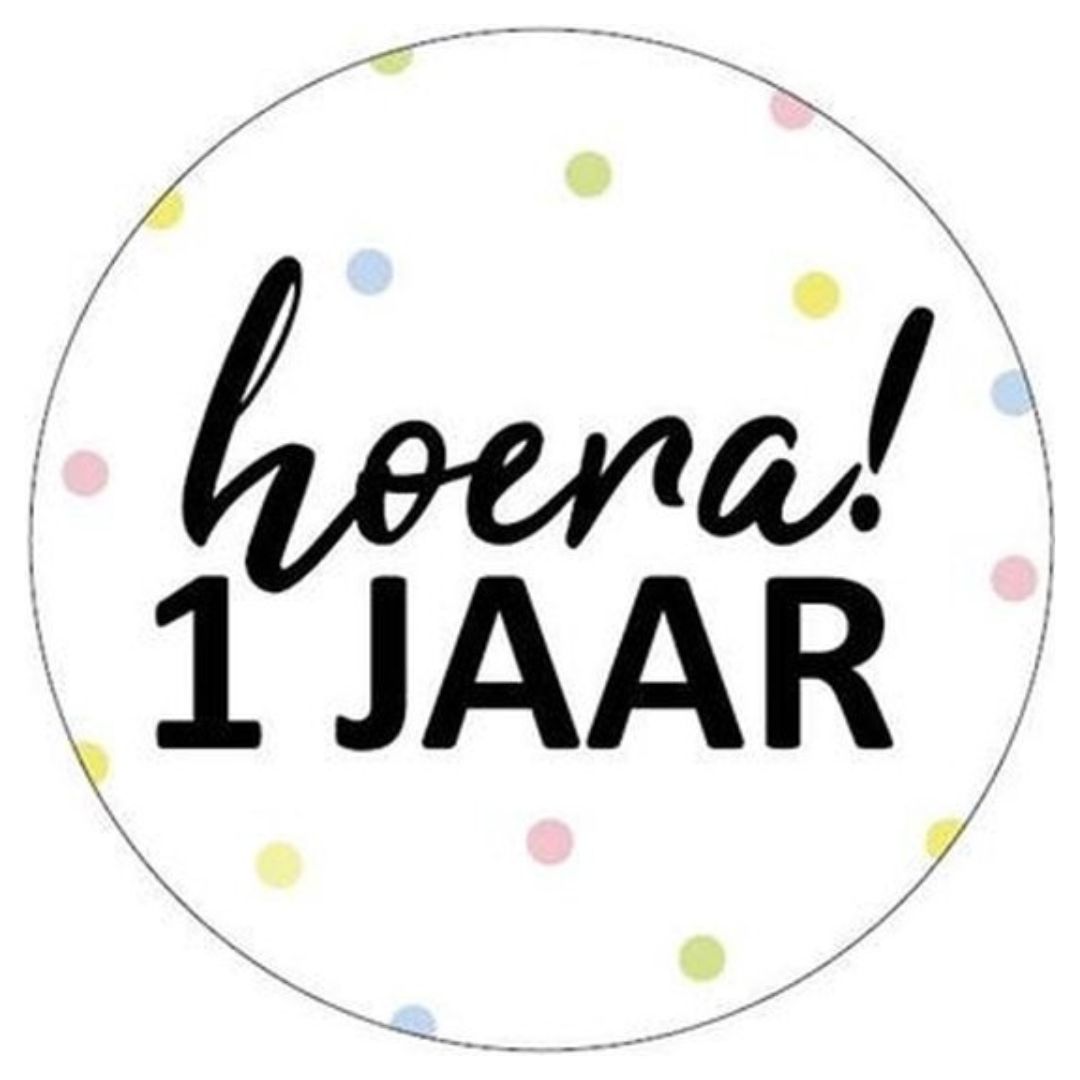 Cadeaustickers_Hoera_1_Jaar___25st