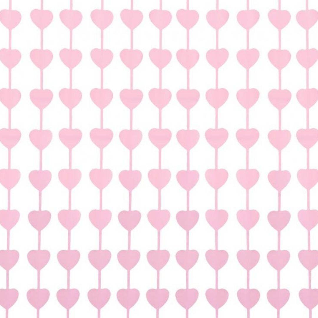 Feestgordijn_Lichtroze_Hartjes
