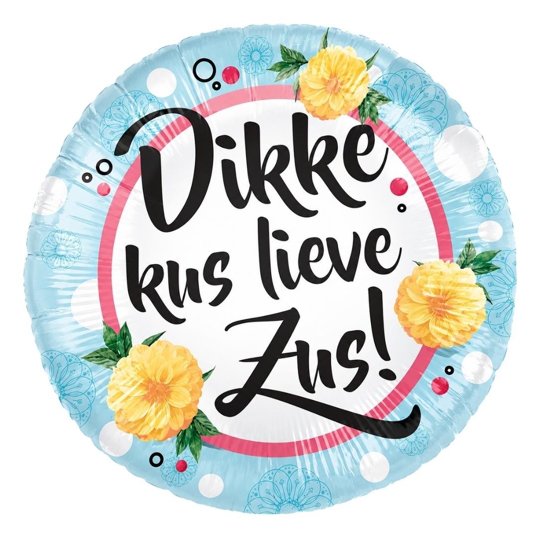Folieballon_Dikke_Kus_Lieve_Zus___45cm