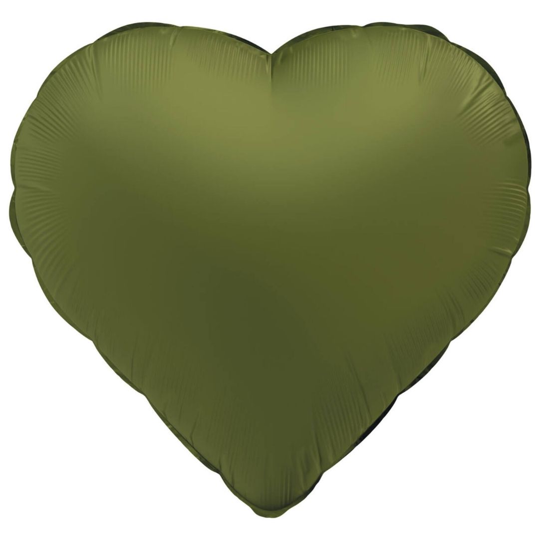 Folieballon_Hart_Olive_Green___45cm_
