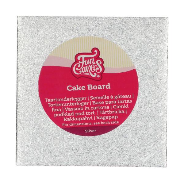 FunCakes_Cake_Board_Vierkant__15_x_15_cm___Zilver