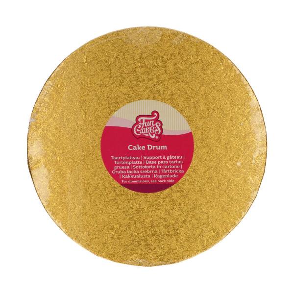FunCakes_Cake_Drum_Rond__20_cm___Goud