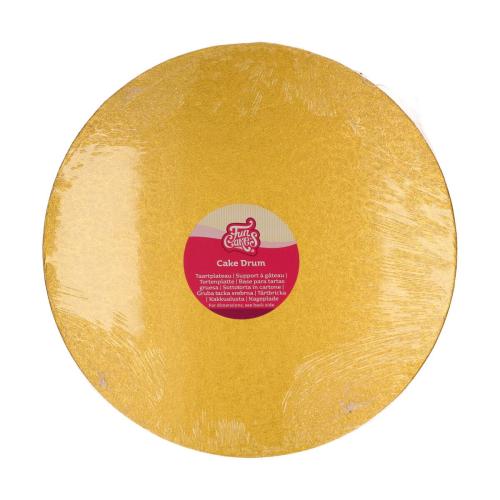 FunCakes_Cake_Drum_Rond__20cm___Goud_1
