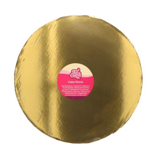 FunCakes_Cake_Drum_Rond__35_cm___Goud