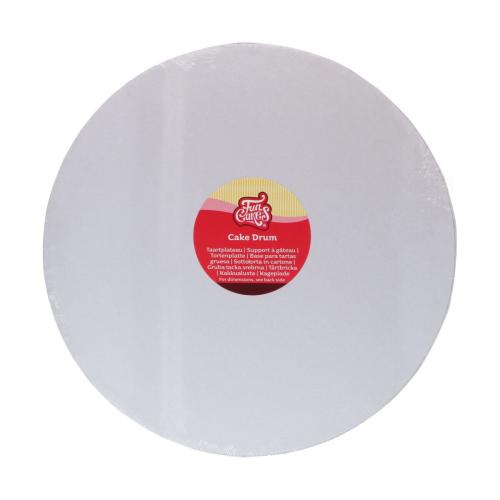 FunCakes_Cake_Drum_Rond__35_cm___Wit