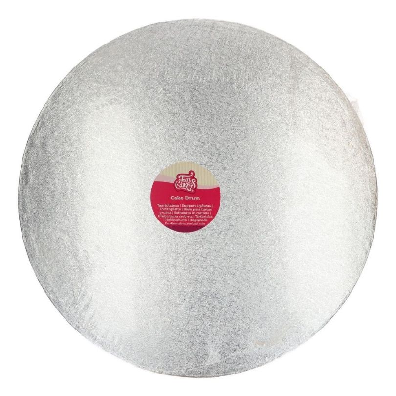 FunCakes_Cake_Drum_Rond__50_5cm___Zilver
