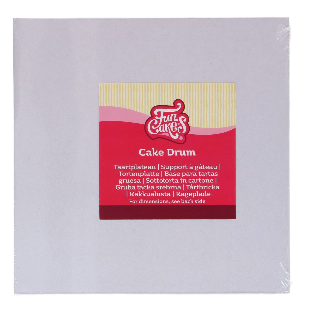FunCakes_Cake_Drum_Vierkant_30_cm___Wit