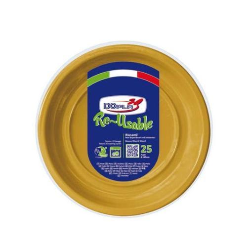 Gekleurde_Plastic_Diepe_Borden_Goud_20_5cm____25st_1