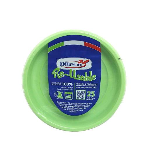 Gekleurde_Plastic_Diepe_Borden_Lime_20_5cm____25st