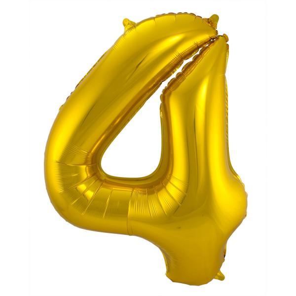 Helium_Folieballon_Goud_Cijfer_4