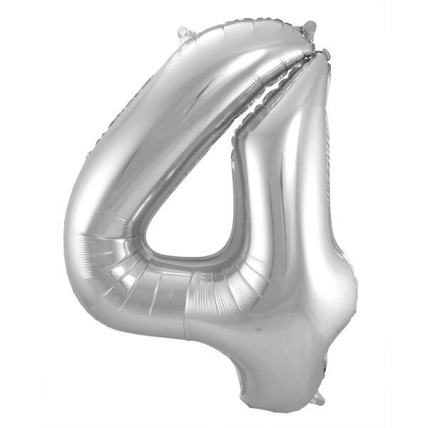 Helium_Folieballon_Zilver_Cijfer_4