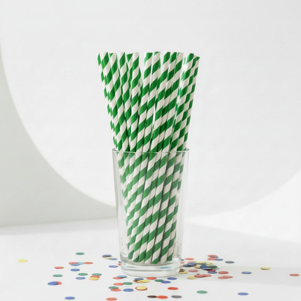 Papieren_Rietjes_Spiraal__Groen__20st