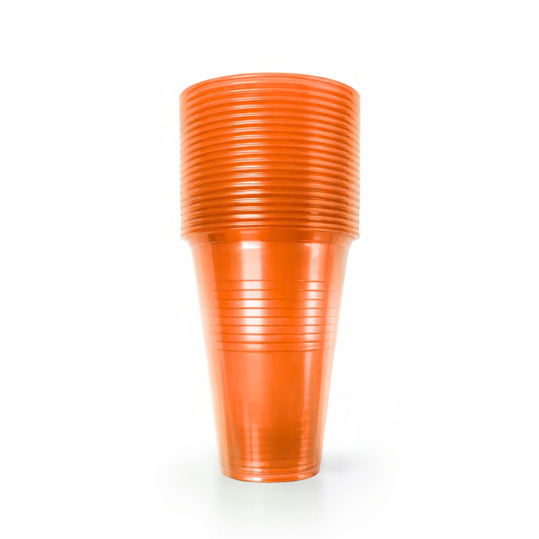 Plastic_Bekers_XL_Transparant_Oranje
