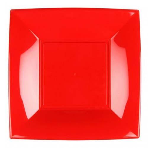 Plastic_Dessertborden_Rood__25st__2