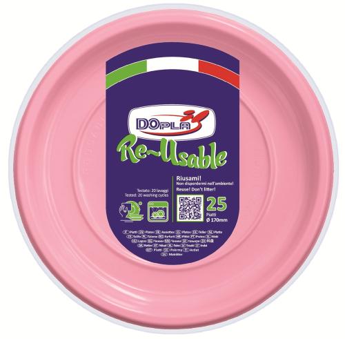 Plastic_Dessertborden_Roze_17cm____25st