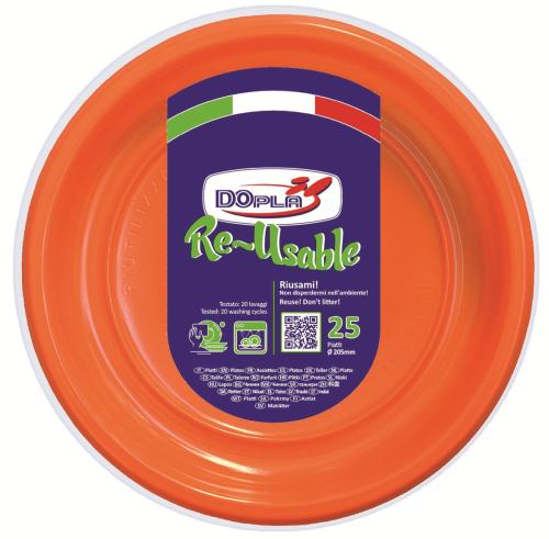 Plastic_Diepe_Borden_Oranje_20_5cm____25st