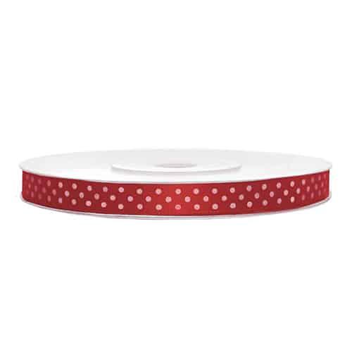 Satijnlint_Dots_Rood_6mm