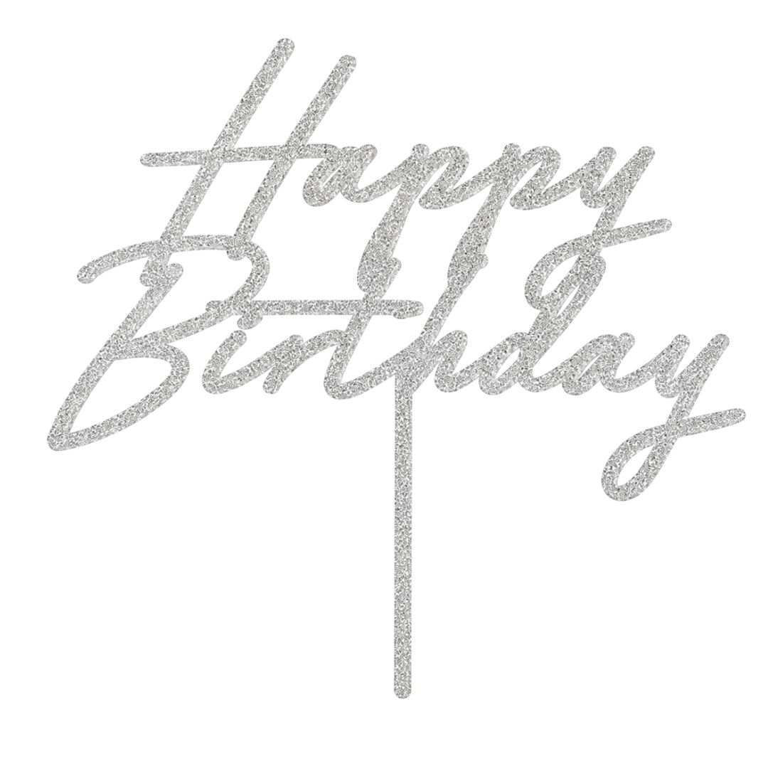 Taarttopper_Happy_Birthday_Zilver_Glitter___18cm