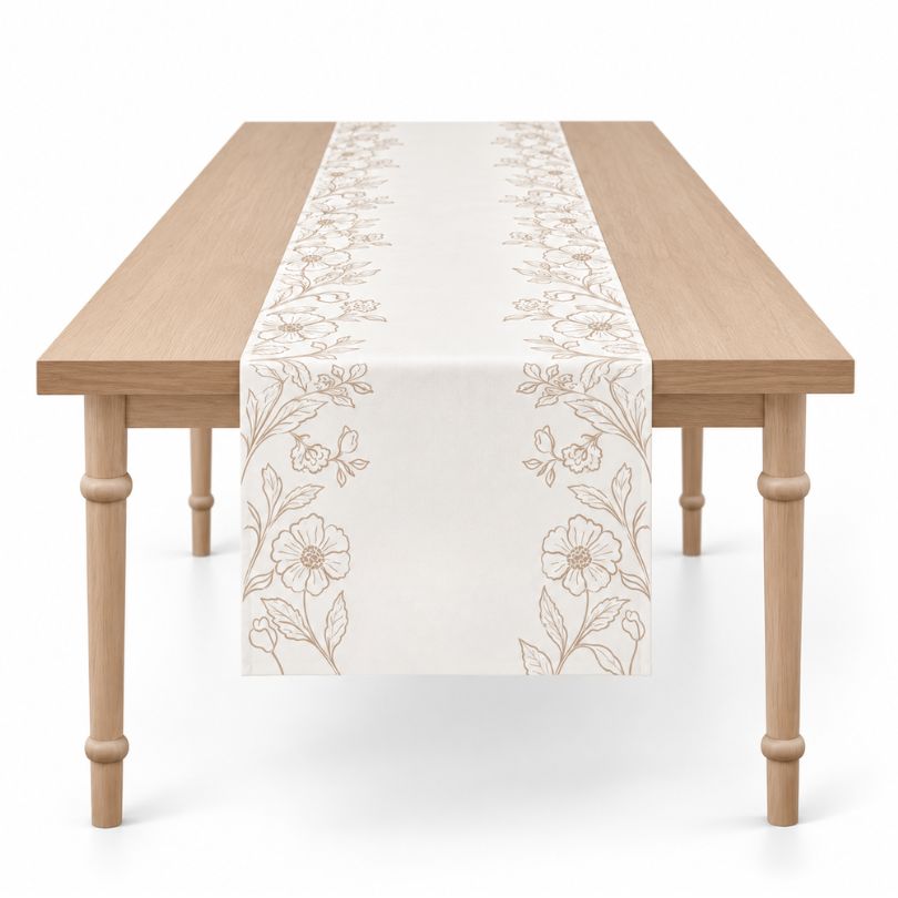 Tafelloper_Off_white_Met_Beige_Bloemen___500_x_40_cm_