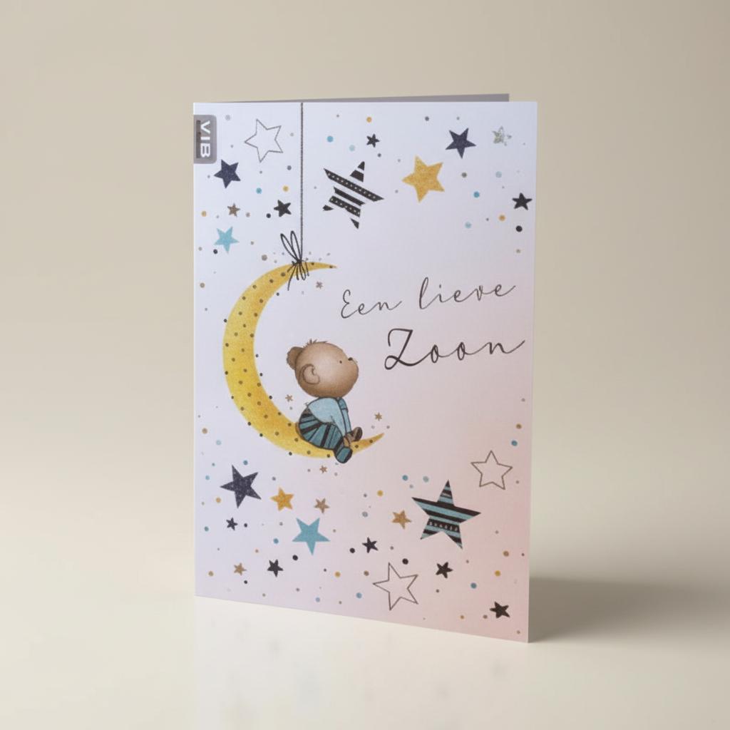 VIB_Wenskaart_Folie_Glitter_Een_lieve_Zoon_1