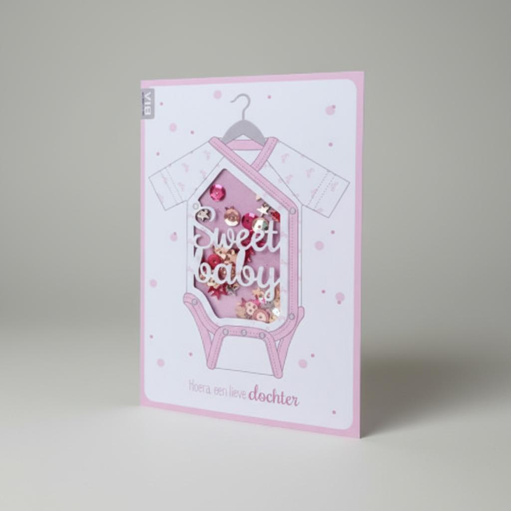 VIB_Wenskaart_Schudbaar_met_Pailleten_Hoera_Een_Lieve_Dochter