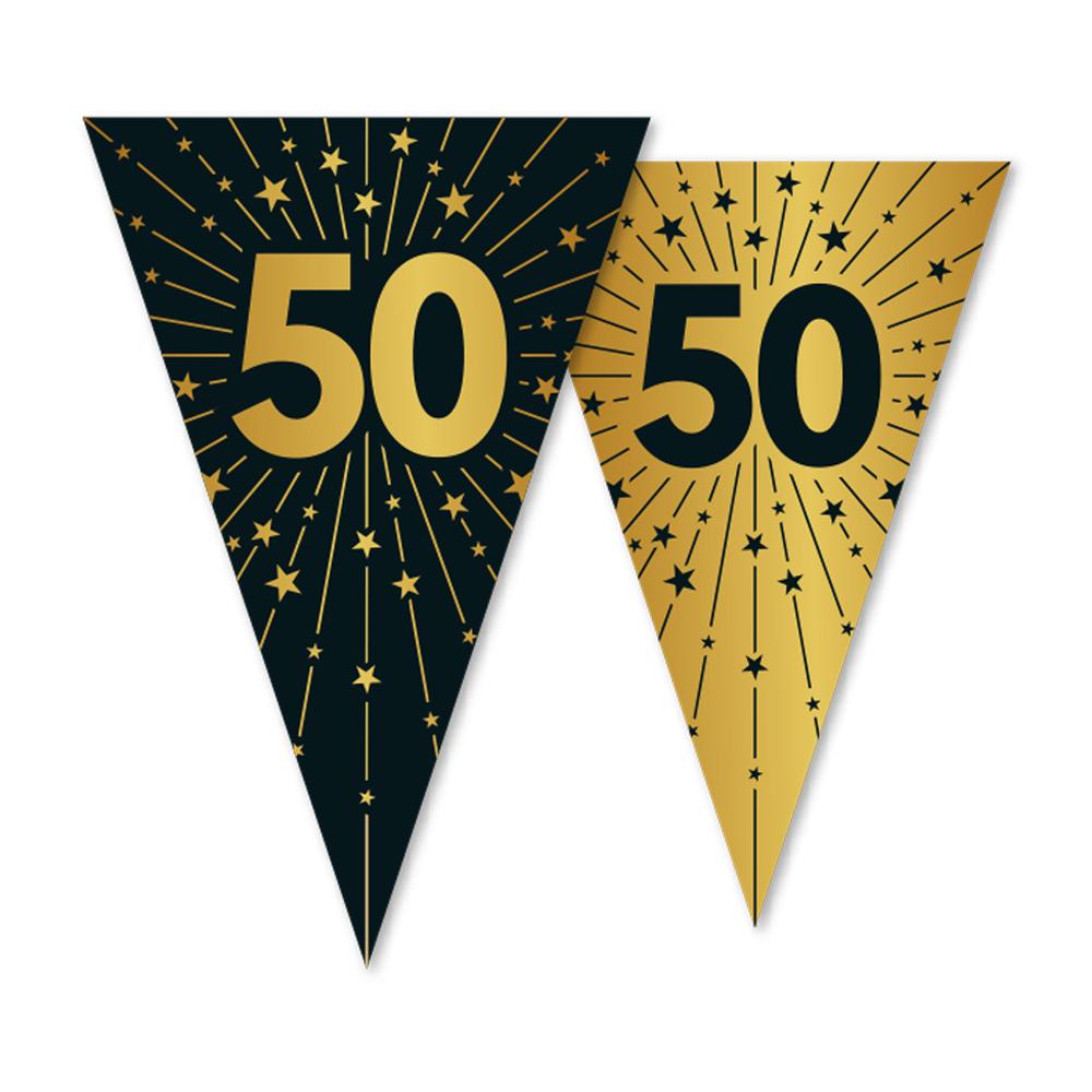 Vlaggenlijn_Cijfer_50_Zwart___Goud___10m