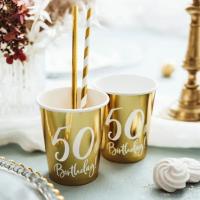 50th_Birthday_Bekers_Goud___6st