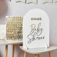 Babyshower_Welkomstbord_met_stickers_Sage