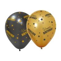 Ballonnenmix_Happy_Birthday_Zwart_Goud___6st