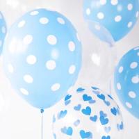 Ballonnenmix_Transparant_met_Blauwe_Hartjes____6st