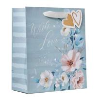 Cadeau_tas_With_Love_Beige_Blauw_M