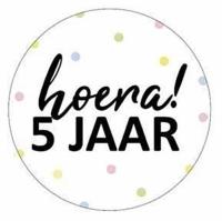 Cadeaustickers_Hoera_5_Jaar__25st__2