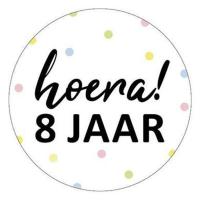 Cadeaustickers_Hoera_8_Jaar__25st__1