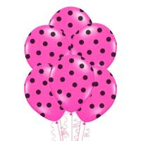 Dots_Ballonnen_Hot_Pink___Zwart___6st