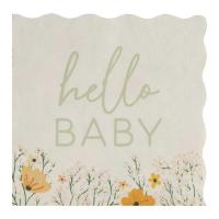 Floral_Hello_Baby_Servetten___Ginger_Ray