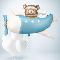 Folieballon_Beertje_In_Vliegtuig_Blauw___94cm_1