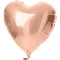 Folieballon_Hart_Ros_goud_60cm