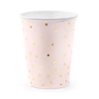 Kartonnen_Bekers_Polka_Dots_Roze__6st_