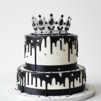 Kroon_Taarttopper_Zilver___Kristal_Zwart_8_cm