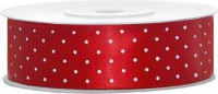 Satijnlint_Dots_Rood_25_mm