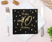 Servetten_Happy_40th_Birthday_Zwart__20st__1