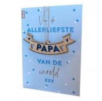 VIB_Wenskaart_Met_houten_Hanger_Allerliefste_Papa_Van_De_Werled