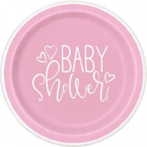 Babyshower_Dinerborden_Roze__8st_