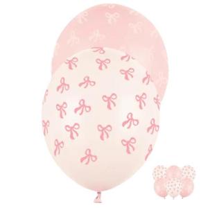 Ballonnenmix_met__Roze_Witte_Strikjes___6st
