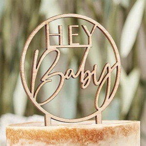 Botanical_Hey_Baby_Taarttopper_hout