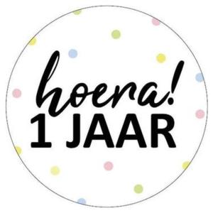 Cadeaustickers_Hoera_1_Jaar___25st