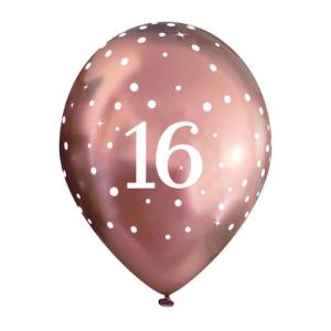 Chrome_Ballonnen_Ros__Cijfer_16____6st_