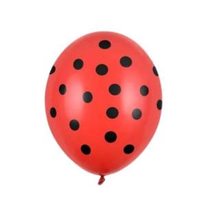 Dots_Ballonnen_Rood_Zwart___6st